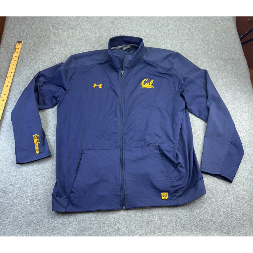 Under Armour Men's Full Zip Jacket Navy Cal Golden Bears Loose Fit XXL 2XL Light - Picture 3 of 9